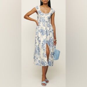 Reformation Florrie Floral Cotton Midi Dress size 4